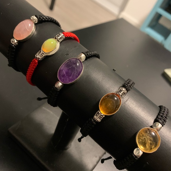 Natural Amber Stone Bracelet - Picture 2 of 2